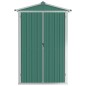 vidaXL Cobertizo de jardín acero galvanizado verde 116x45x175cm vidaXL Cobertizo de jardín acero galvanizado verde 116x45x175cm
