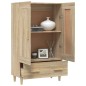 vidaXL Aparador madera contrachapada color roble Sonoma 70x31x115 cm vidaXL Aparador madera contrachapada color roble Sonoma 70x31x115 cm