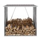 vidaXL Casetilla para leña acero galvanizado marrón 163x83x154 cm vidaXL Casetilla para leña acero galvanizado marrón 163x83x154 cm