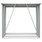 vidaXL Casetilla para leña acero galvanizado marrón 163x83x154 cm vidaXL Casetilla para leña acero galvanizado marrón 163x83x154 cm