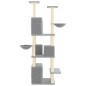 vidaXL Rascador para gatos con postes de sisal gris claro 180 cm vidaXL Rascador para gatos con postes de sisal gris claro 180 cm
