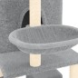 vidaXL Rascador para gatos con postes de sisal gris claro 180 cm vidaXL Rascador para gatos con postes de sisal gris claro 180 cm