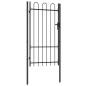 vidaXL Cancela de valla con una puerta y arco acero negro 1x1,75 m vidaXL Cancela de valla con una puerta y arco acero negro 1x1,75 m