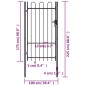 vidaXL Cancela de valla con una puerta y arco acero negro 1x1,75 m vidaXL Cancela de valla con una puerta y arco acero negro 1x1,75 m