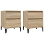 vidaXL Mesitas de noche 2 unidades roble Sonoma 40x35x50 cm vidaXL Mesitas de noche 2 unidades roble Sonoma 40x35x50 cm
