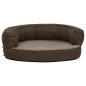vidaXL Colchón de cama de perro ergonómico aspecto lino marrón 60x42cm vidaXL Colchón de cama de perro ergonómico aspecto lino marrón 60x42cm