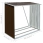 vidaXL Casetilla para leña acero galvanizado marrón 163x83x154 cm vidaXL Casetilla para leña acero galvanizado marrón 163x83x154 cm