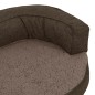 vidaXL Colchón de cama de perro ergonómico aspecto lino marrón 60x42cm vidaXL Colchón de cama de perro ergonómico aspecto lino marrón 60x42cm