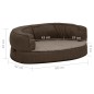 vidaXL Colchón de cama de perro ergonómico aspecto lino marrón 60x42cm vidaXL Colchón de cama de perro ergonómico aspecto lino marrón 60x42cm