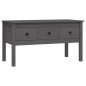 vidaXL Mesa de centro de madera maciza de pino gris 102x49x55 cm vidaXL Mesa de centro de madera maciza de pino gris 102x49x55 cm