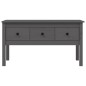 vidaXL Mesa de centro de madera maciza de pino gris 102x49x55 cm vidaXL Mesa de centro de madera maciza de pino gris 102x49x55 cm