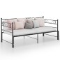 vidaXL Estructura de sofá cama extraíble metal negro 90x200 cm