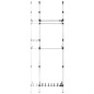 vidaXL Sistema de armario telescópico con barras y estante aluminio vidaXL Sistema de armario telescópico con barras y estante aluminio