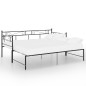 vidaXL Estructura de sofá cama extraíble metal negro 90x200 cm