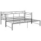 vidaXL Estructura de sofá cama extraíble metal negro 90x200 cm