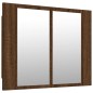 vidaXL Armario con espejo y LED madera color marrón roble 60x12x45 cm vidaXL Armario con espejo y LED madera color marrón roble 60x12x45 cm