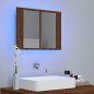 vidaXL Armario con espejo y LED madera color marrón roble 60x12x45 cm vidaXL Armario con espejo y LED madera color marrón roble 60x12x45 cm
