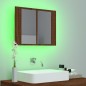 vidaXL Armario con espejo y LED madera color marrón roble 60x12x45 cm vidaXL Armario con espejo y LED madera color marrón roble 60x12x45 cm
