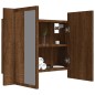 vidaXL Armario con espejo y LED madera color marrón roble 60x12x45 cm vidaXL Armario con espejo y LED madera color marrón roble 60x12x45 cm
