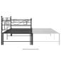 vidaXL Estructura de sofá cama extraíble metal negro 90x200 cm