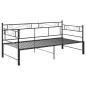 vidaXL Estructura de sofá cama extraíble metal negro 90x200 cm