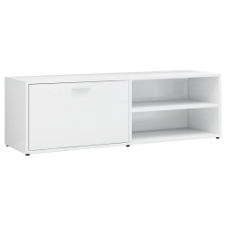 vidaXL Mueble TV madera contrachapada blanco brillante 120x34x37 cm