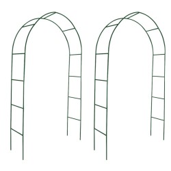 vidaXL Arcos de jardín 2 unidades para plantas trepadoras  