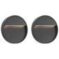 vidaXL Lámparas LED de pared para jardín 2 unidades redonda negra 3 W vidaXL Lámparas LED de pared para jardín 2 unidades redonda negra 3 W