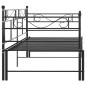 vidaXL Estructura de sofá cama extraíble metal negro 90x200 cm