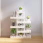 vidaXL Soporte para plantas madera maciza pino blanco 85x25x109,5 cm vidaXL Soporte para plantas madera maciza pino blanco 85x25x109,5 cm
