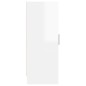 vidaXL Mueble zapatero de aglomerado blanco con brillo 32x35x92 cm