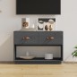 vidaXL Mueble de TV madera maciza de pino gris 90x40x60 cm vidaXL Mueble de TV madera maciza de pino gris 90x40x60 cm