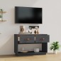 vidaXL Mueble de TV madera maciza de pino gris 90x40x60 cm vidaXL Mueble de TV madera maciza de pino gris 90x40x60 cm