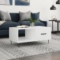 vidaXL Mesa de centro madera contrachapada blanco 90x50x40 cm vidaXL Mesa de centro madera contrachapada blanco 90x50x40 cm