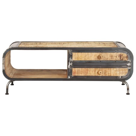 vidaXL Mesa de centro madera de mango maciza 100x50x35 cm