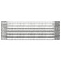 vidaXL Jardinera de acero recubrimiento en polvo plateado 114x40x68 cm vidaXL Jardinera de acero recubrimiento en polvo plateado 114x40x68 cm