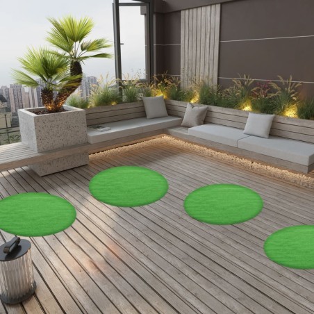 vidaXL Césped artificial con tacos redondo Ø95 cm verde