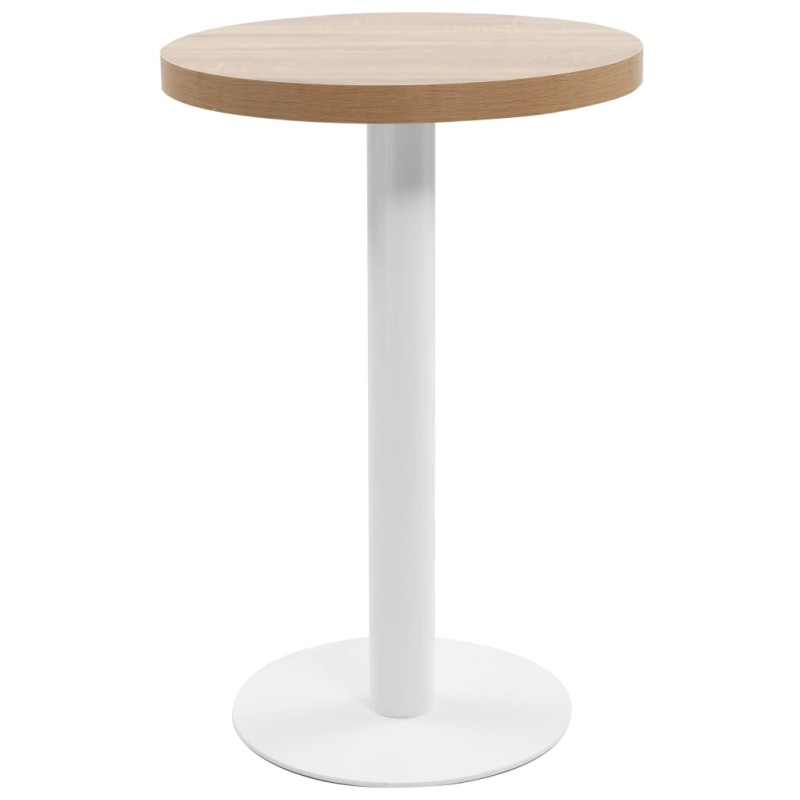 vidaXL Mesa de bistró MDF marrón claro 50 cm vidaXL Mesa de bistró MDF marrón claro 50 cm
