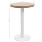 vidaXL Mesa de bistró MDF marrón claro 50 cm vidaXL Mesa de bistró MDF marrón claro 50 cm