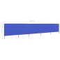 vidaXL Paravientos de playa de 5 paneles tela azul celeste 600x80 cm vidaXL Paravientos de playa de 5 paneles tela azul celeste 600x80 cm