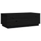 vidaXL Mesa de centro de madera maciza de pino negro 100x50x35 cm vidaXL Mesa de centro de madera maciza de pino negro 100x50x35 cm