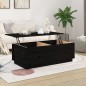 vidaXL Mesa de centro de madera maciza de pino negro 100x50x35 cm vidaXL Mesa de centro de madera maciza de pino negro 100x50x35 cm