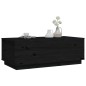 vidaXL Mesa de centro de madera maciza de pino negro 100x50x35 cm vidaXL Mesa de centro de madera maciza de pino negro 100x50x35 cm