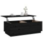 vidaXL Mesa de centro de madera maciza de pino negro 100x50x35 cm vidaXL Mesa de centro de madera maciza de pino negro 100x50x35 cm