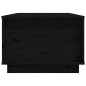 vidaXL Mesa de centro de madera maciza de pino negro 100x50x35 cm vidaXL Mesa de centro de madera maciza de pino negro 100x50x35 cm