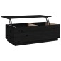 vidaXL Mesa de centro de madera maciza de pino negro 100x50x35 cm vidaXL Mesa de centro de madera maciza de pino negro 100x50x35 cm