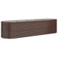 vidaXL Jardinera arriate acero recubrimiento polvo marrón 296x80x68 cm vidaXL Jardinera arriate acero recubrimiento polvo marrón 296x80x68 cm