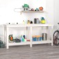 vidaXL Banco de trabajo de madera maciza de pino blanco 180x50x80 cm vidaXL Banco de trabajo de madera maciza de pino blanco 180x50x80 cm