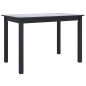 vidaXL Mesa de comedor de madera maciza de caucho negro 114x71x75 cm vidaXL Mesa de comedor de madera maciza de caucho negro 114x71x75 cm
