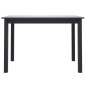 vidaXL Mesa de comedor de madera maciza de caucho negro 114x71x75 cm vidaXL Mesa de comedor de madera maciza de caucho negro 114x71x75 cm